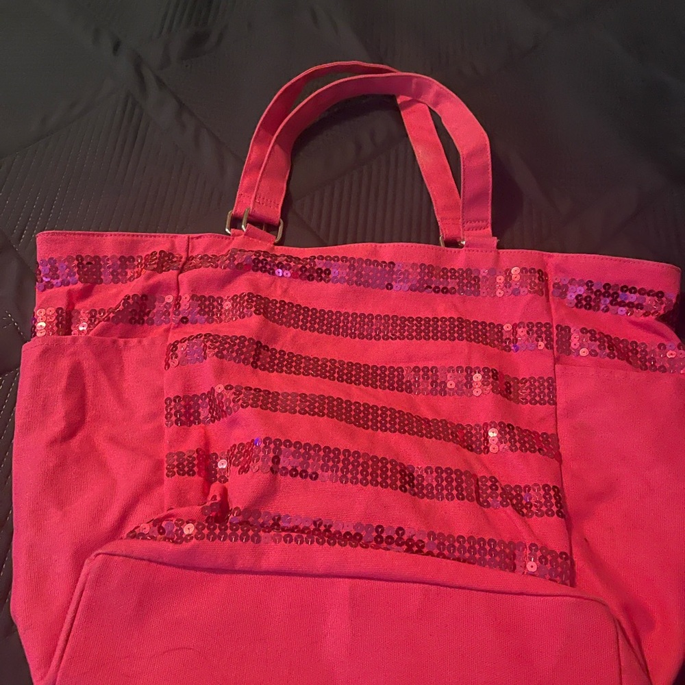 Victoria's Secret Pink Sequin Tote Bag